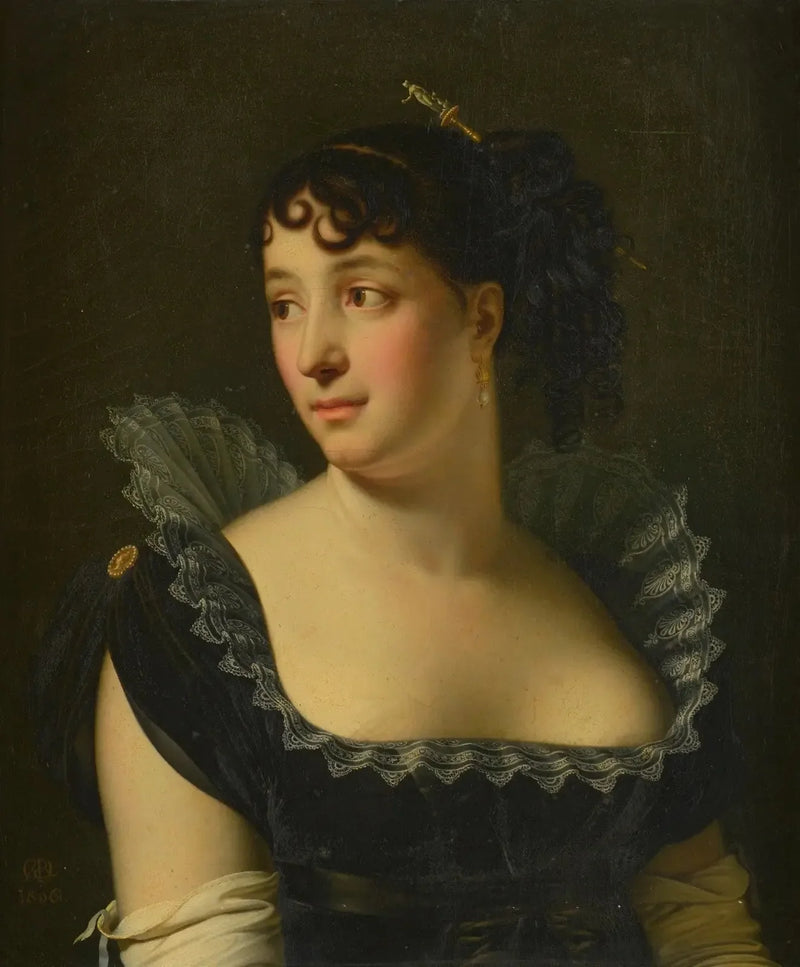 Ritratto di Madame Bertin de Veaux in busto - Anne-Louis Girodet