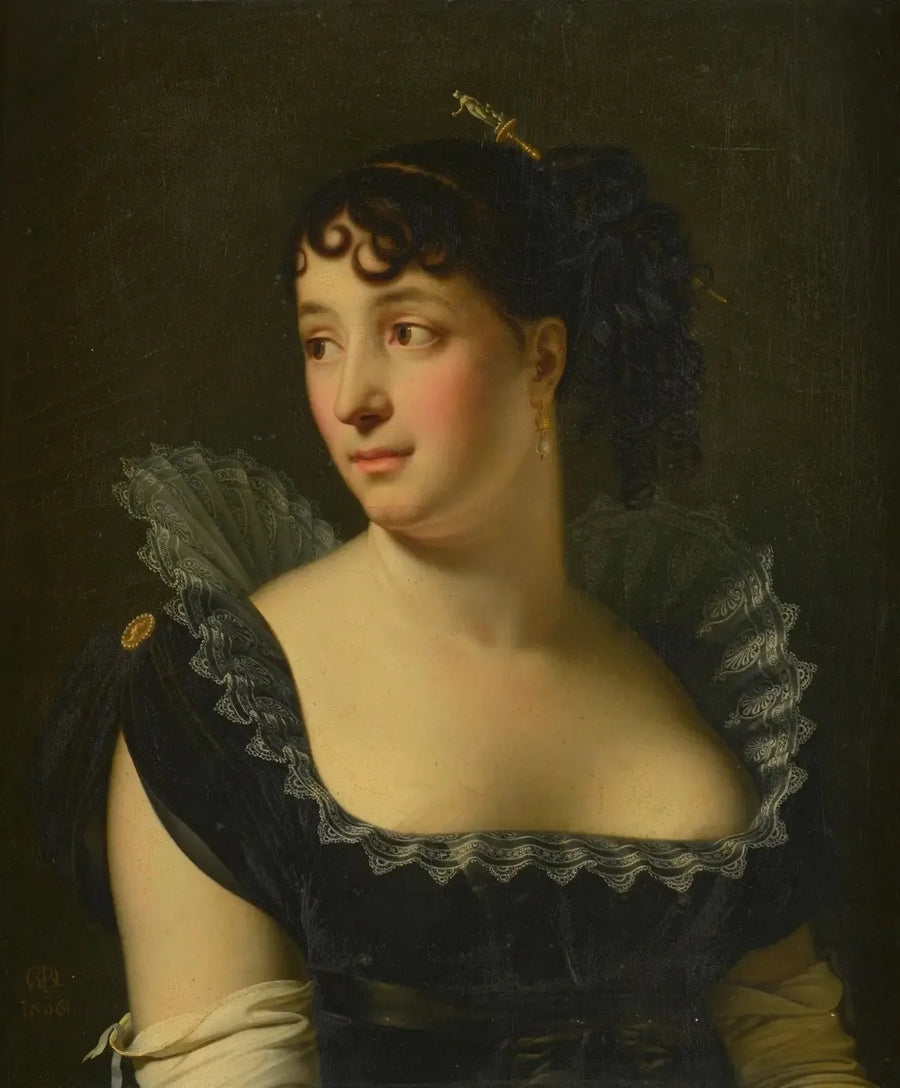 Ritratto di Madame Bertin de Veaux in busto - Anne-Louis Girodet