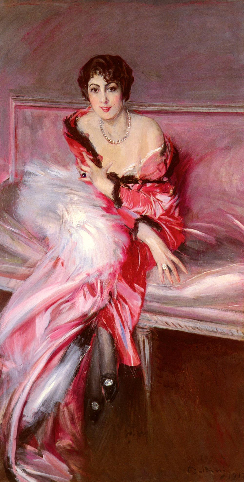 Ritratto di Madame Juillard in Rosso - Giovanni Boldini
