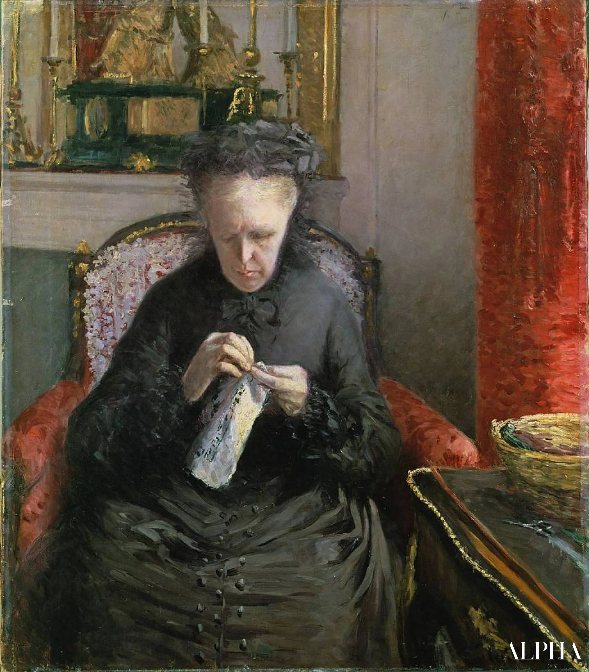 Portrait de Madame Martial Caille - Caillebotte - Reproductions de tableaux et peintures haut de gamme