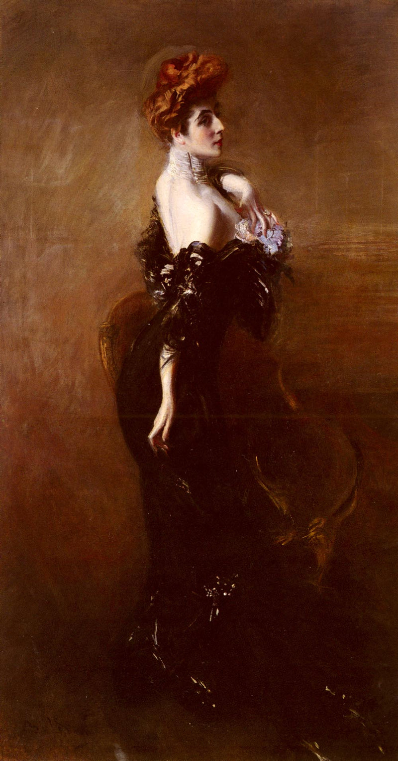 Ritratto di Madame Pages in abito da sera - Giovanni Boldini