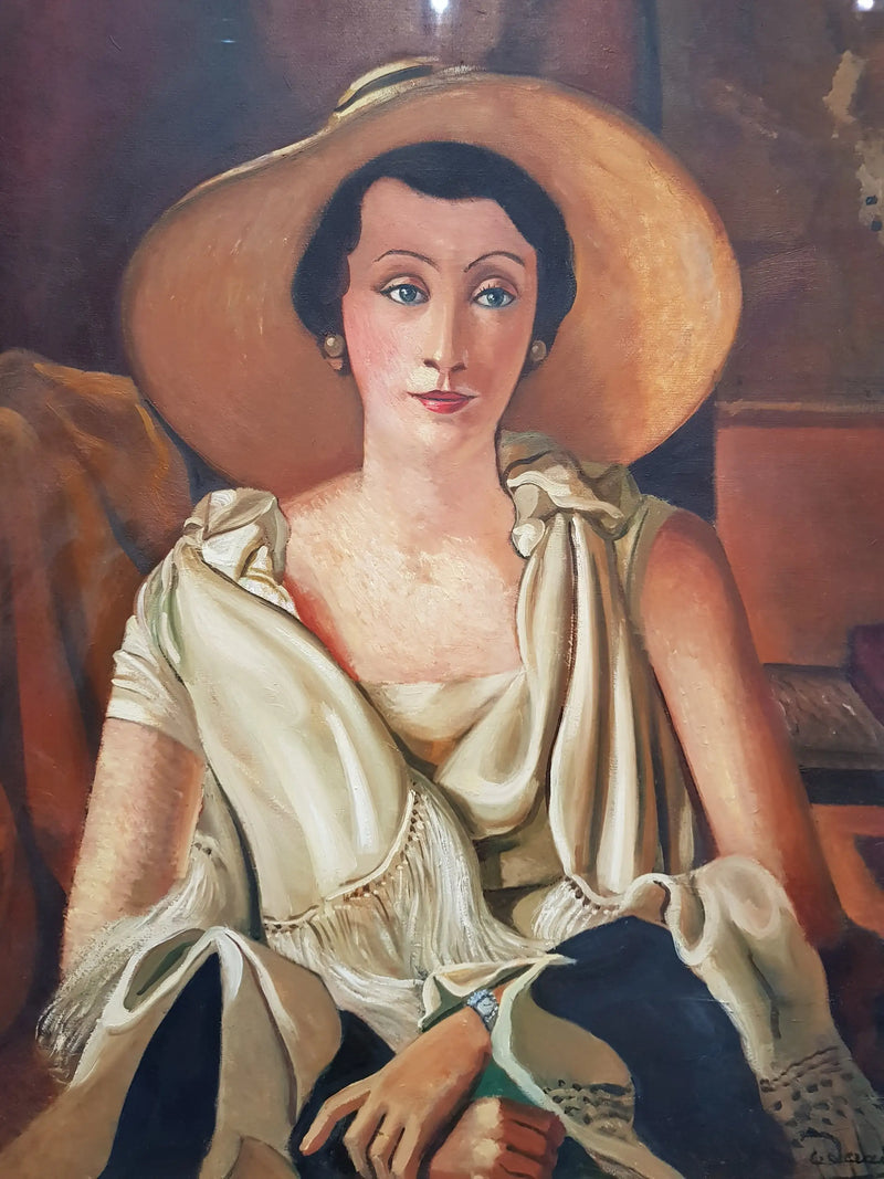 Ritratto di Madame Paul Guillaume con il grande cappello - André Derain