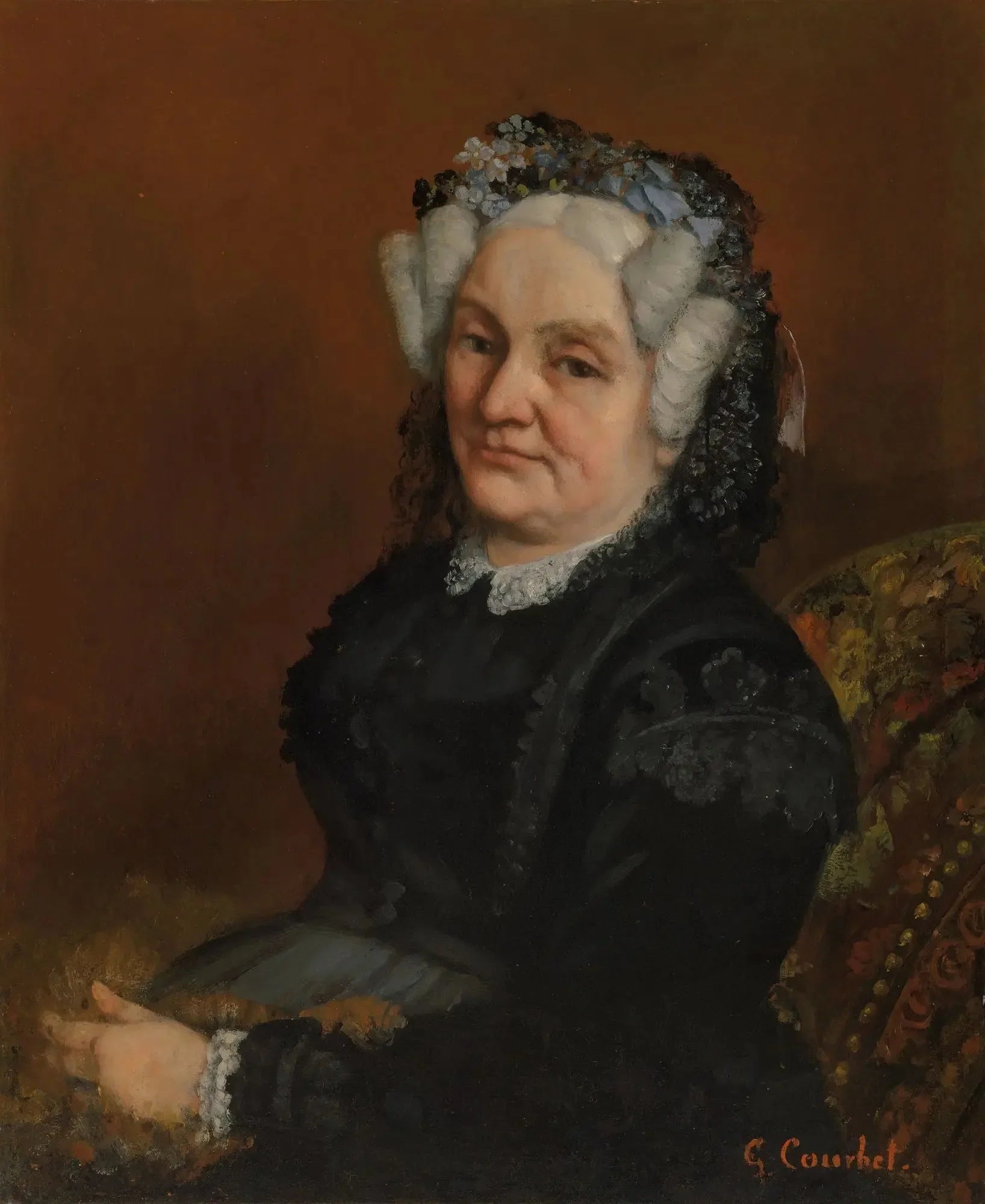 Portrait de Madame Sophie Loiseau - Gustave Courbet image 1 copie peinte à la main à l’huile