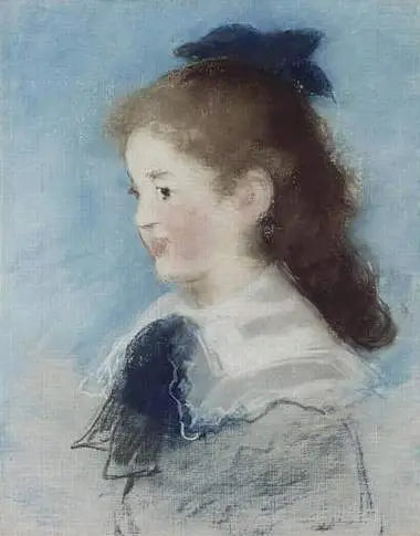 Ritratto di Mademoiselle Hecht di profilo - Édouard Manet