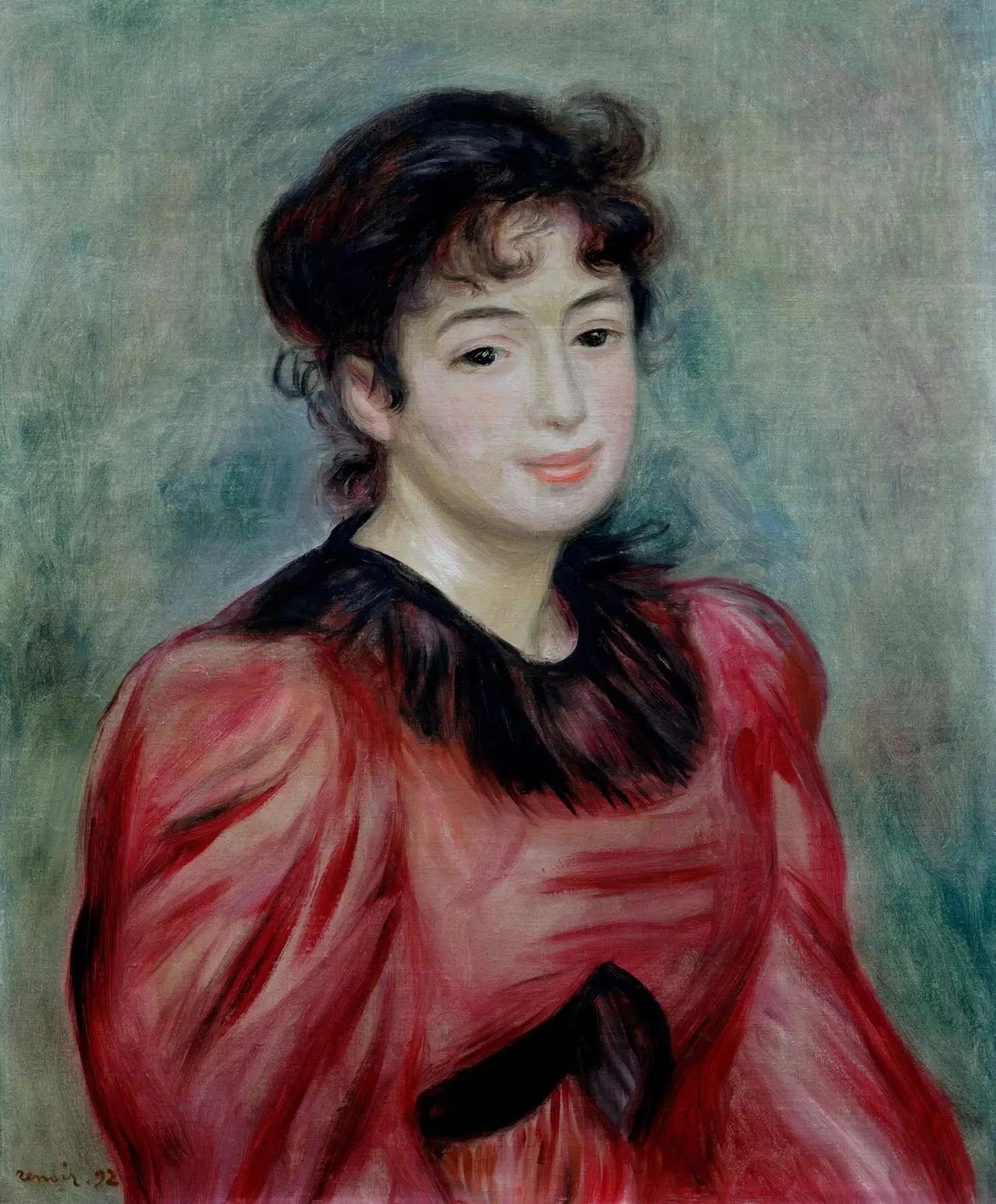 Portrait de Mademoiselle Victorine de Bellio - Pierre-Auguste Renoir image 1 copie peinte à la main à l’huile