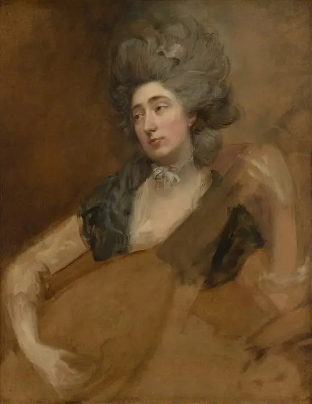Ritratto di Margaret Gainsborough che tiene un teorbo - Thomas Gainsborough