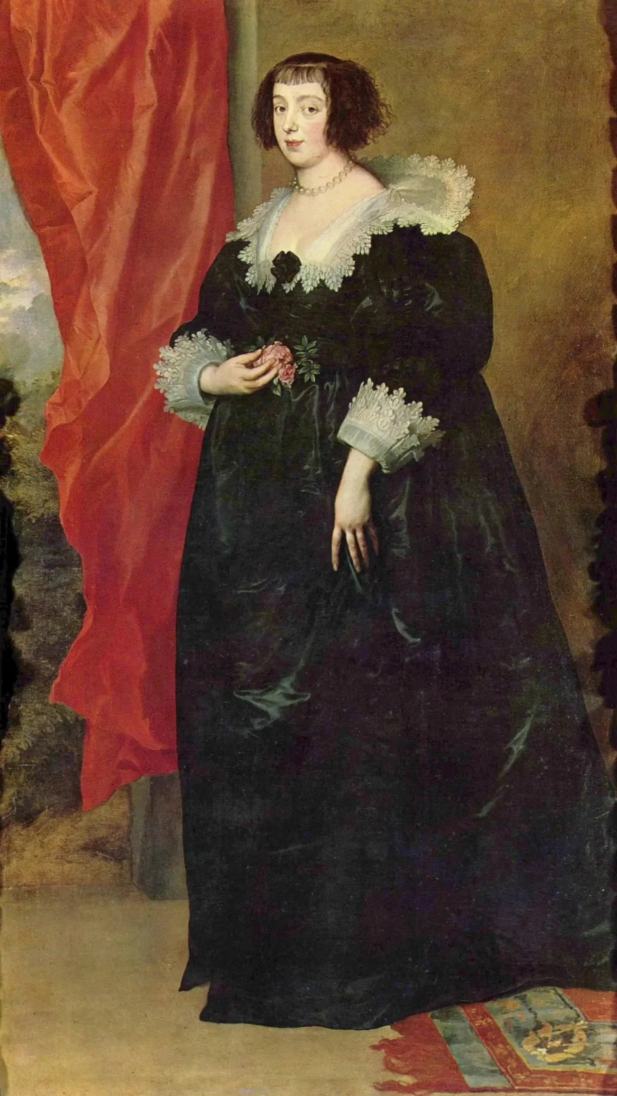 Portrait de Marguerite de Lorraine - Antoine van Dyck image 1 copie de tableau peinte à la main