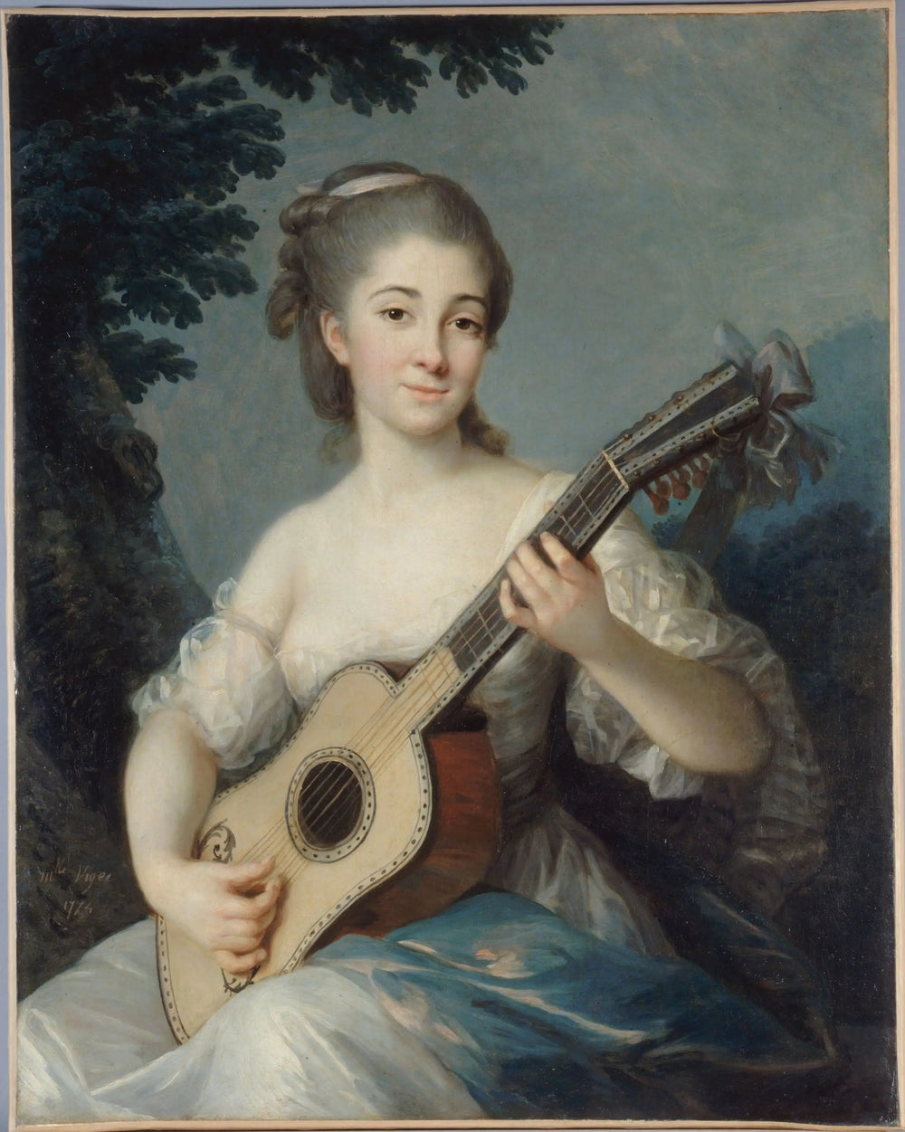 Portrait de Marie-Louise-Adélaïde-Jacquette de Robien, vicomtesse de Mirabeau - Élisabeth Vigée Le Brun image 1 tableau peint à l’huile sur toile