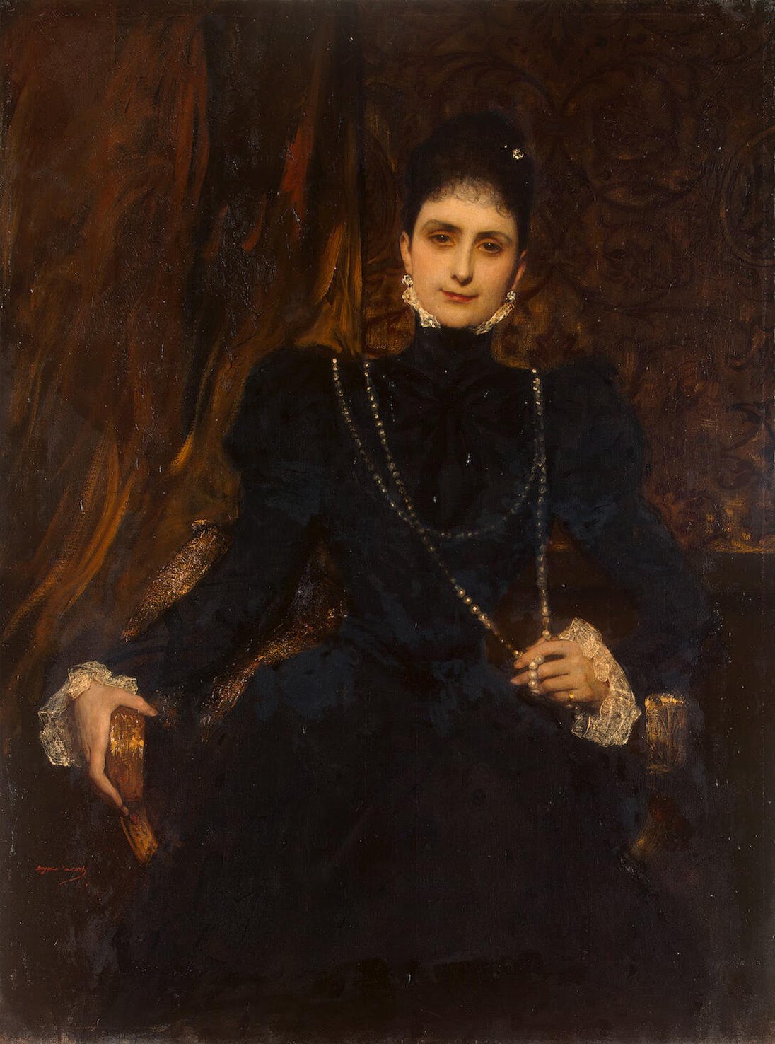 Portrait de Marina Derviz - Jean-Joseph Benjamin-Constant image 1 reproduction d’œuvre d’art à l’huile