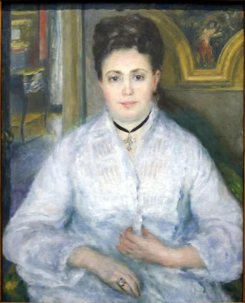 Ritratto di Mme Chocquet in bianco - Pierre-Auguste Renoir