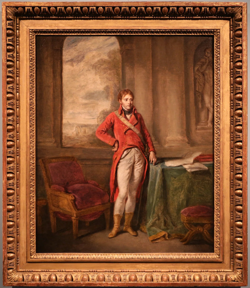 Ritratto di Napoleone Bonaparte in abito di Primo Console, con la città di Anversa come sfondo - Jean-Baptiste Greuze