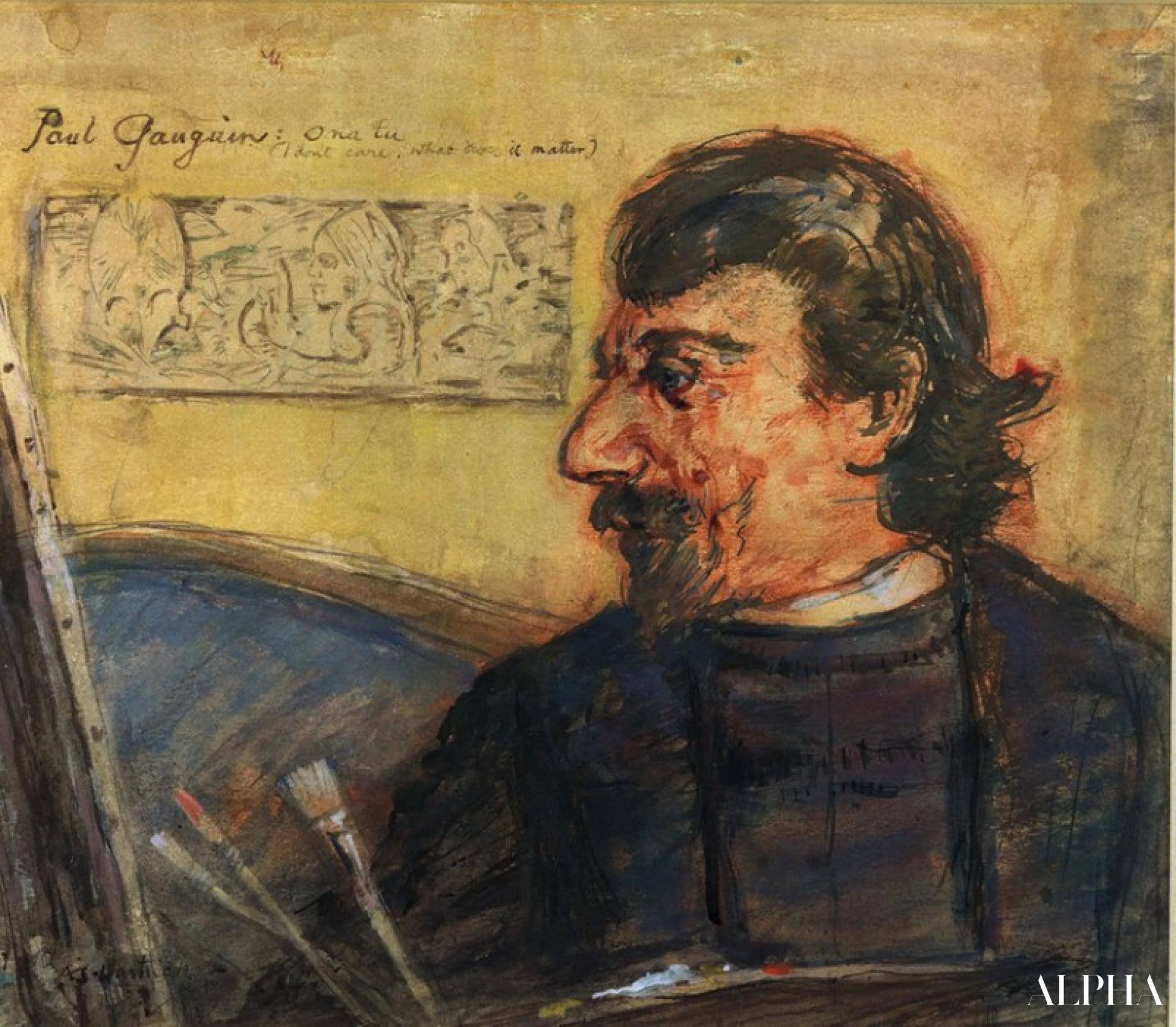 Portrait de Paul Gauguin - Paul Gauguin - Reproductions de tableaux et peintures haut de gamme