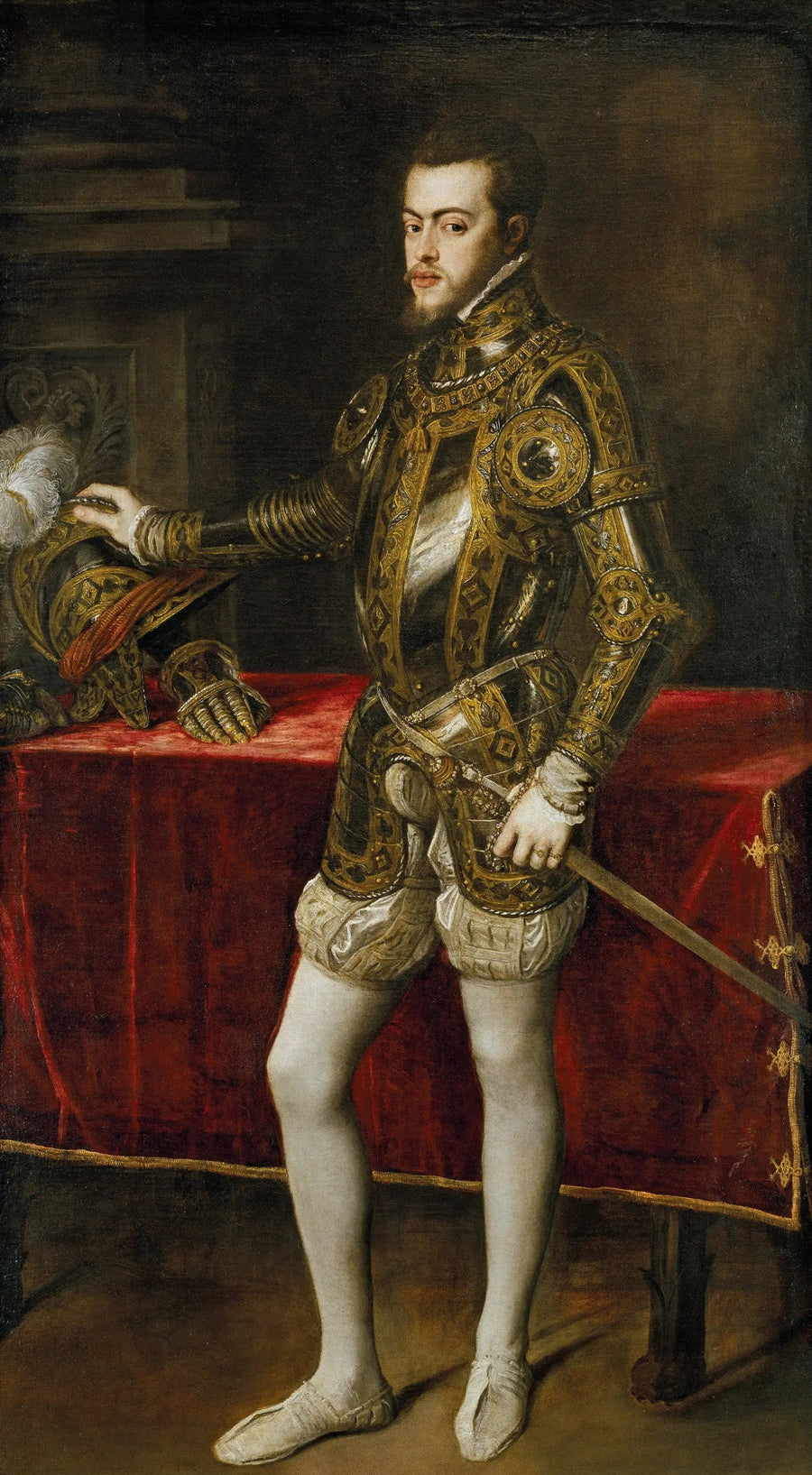 Ritratto di Filippo II in armatura - Titian