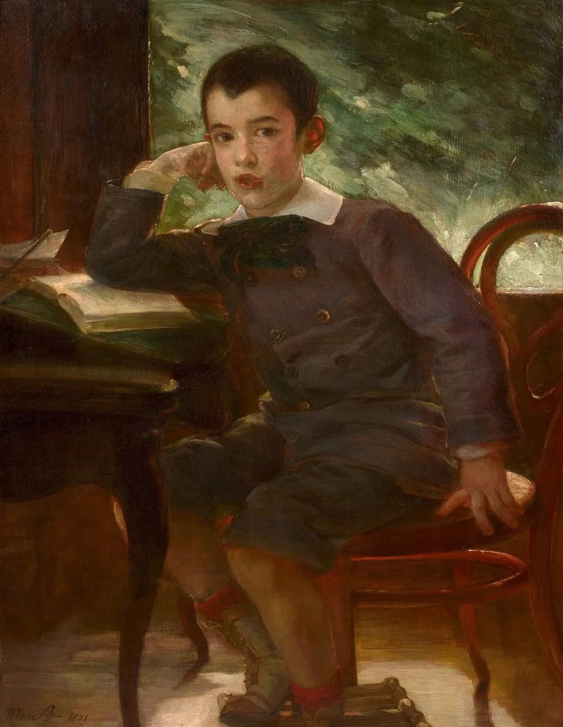 Ritratto di Pierre Bracquemond bambino, figlio dell'artista - Marie Bracquemond