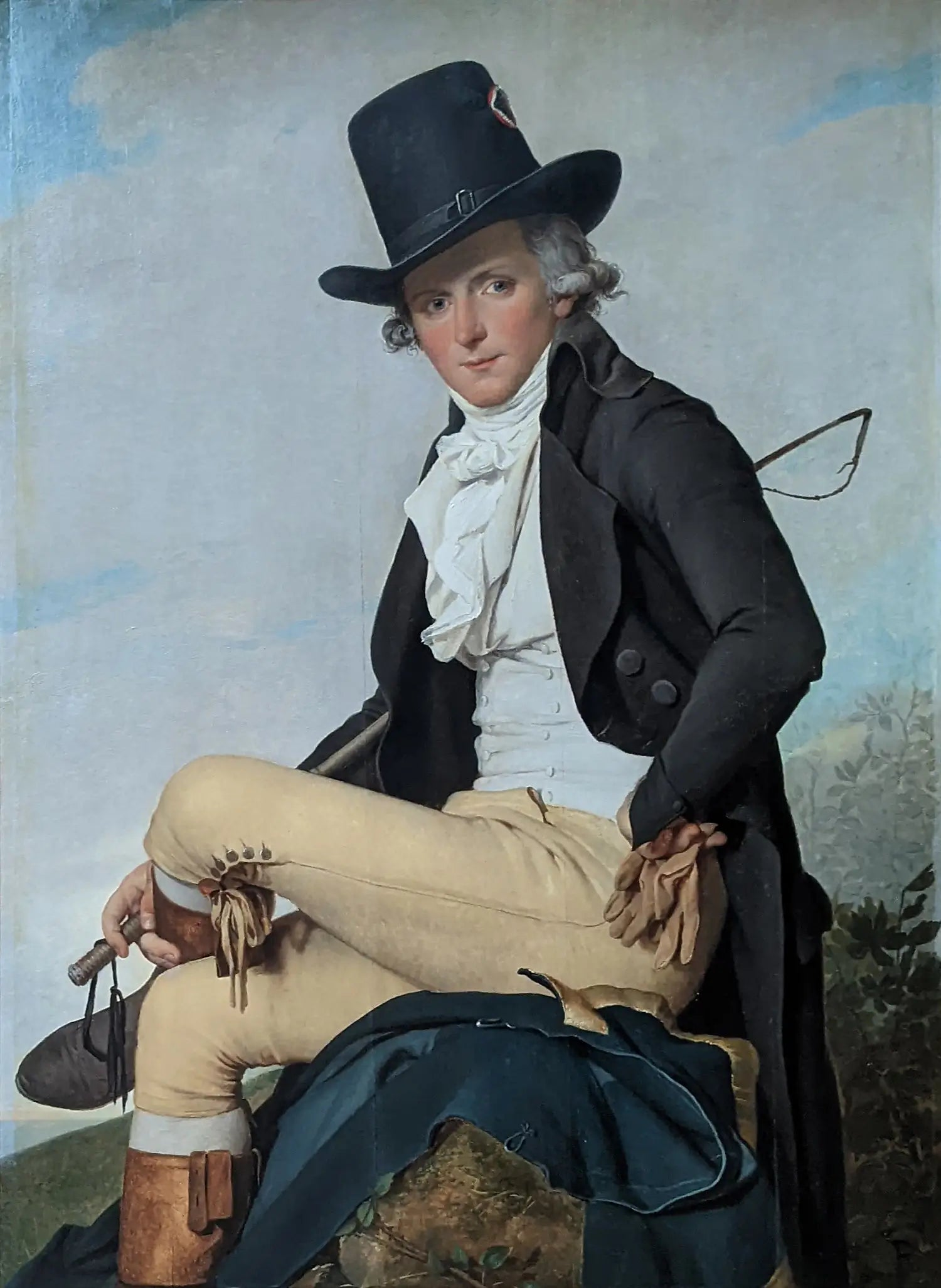 Reproduction du tableau « Portrait de Pierre Sériziat - Jacques-Louis David » par Alpha Reproduction en peinture à l’huile