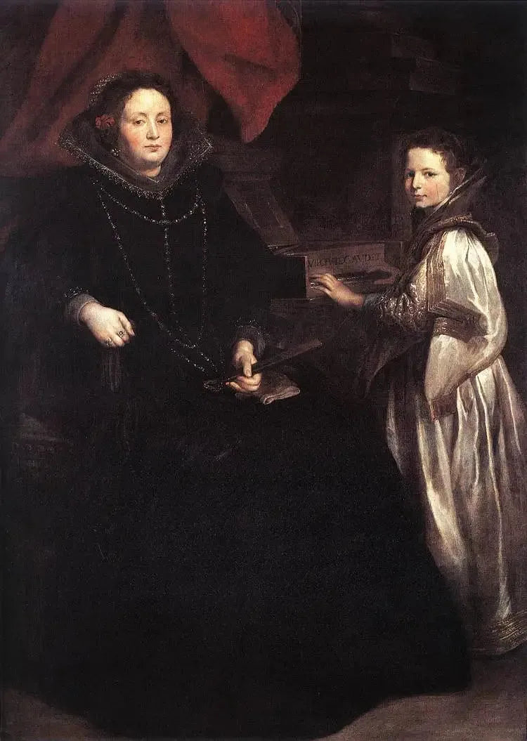 Ritratto di Porzia Imperiale e di sua figlia Maria Francesca - Antoine van Dyck