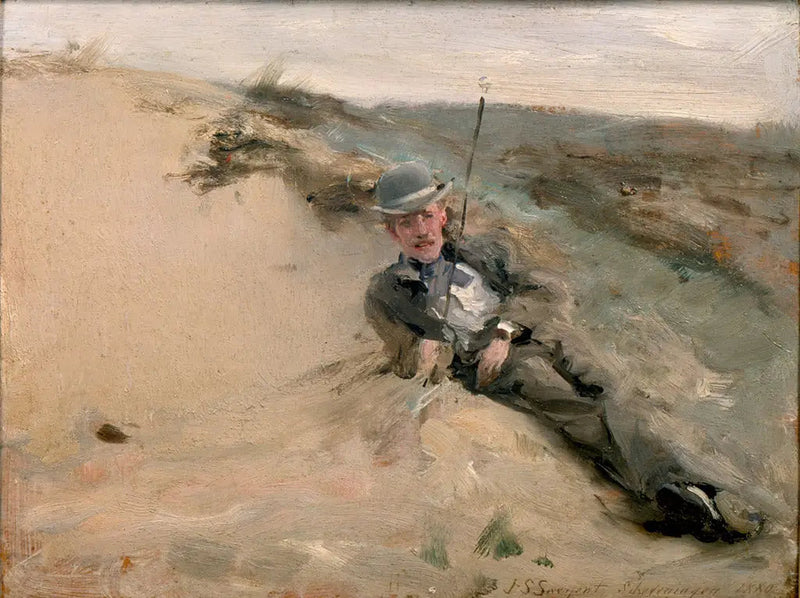 Ritratto di Ralph Curtis sulla spiaggia di Scheveningen - John Singer Sargent