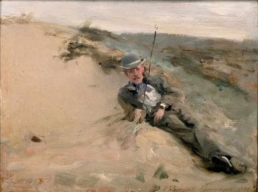 Ritratto di Ralph Curtis sulla spiaggia di Scheveningen - John Singer Sargent