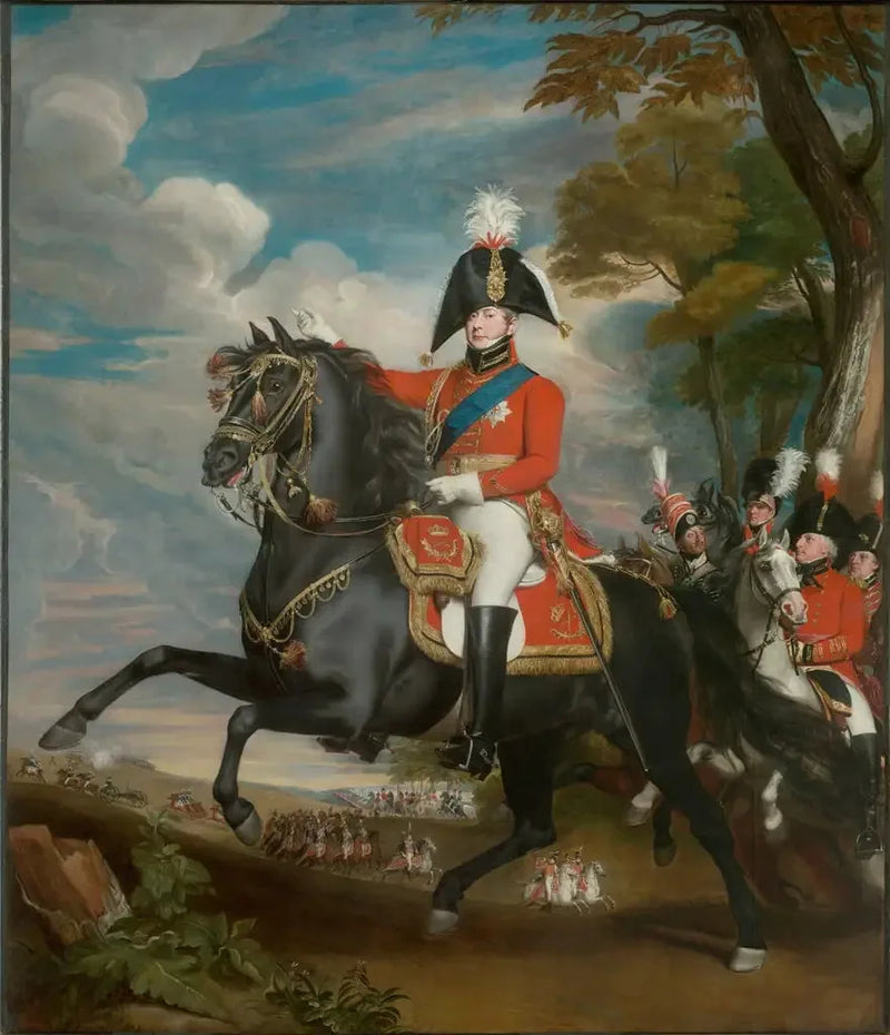 Ritratto di S.A.R. il principe di Galles durante una parata, in presenza di Lord Heathfield, del generale Turner, del colonnello Bloomfield e del barone Eben; il colonnello Quinton in lontananza - John Singleton Copley