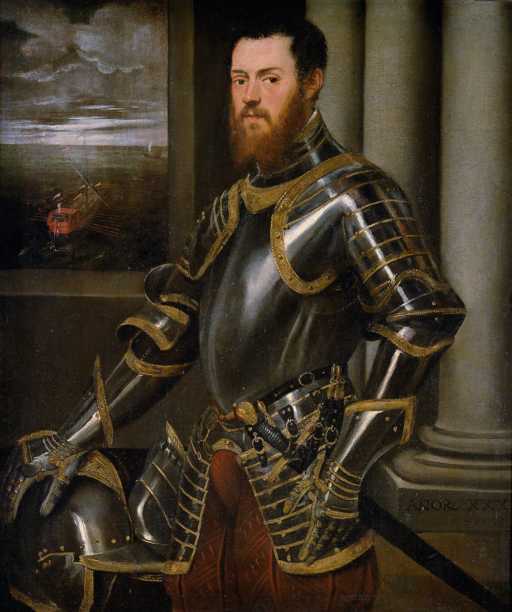Portrait de Sigismond Auguste avec une galère royale - Jacopo Tintoretto image 1 reproduction artisanale de tableau
