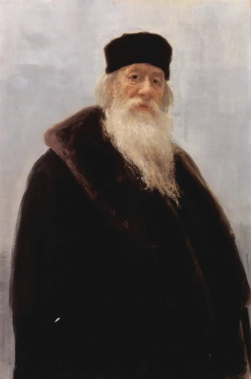 Ritratto di Vladimir Vasilievich Stasov, storico dell'arte russo  e  Scrittura musicale - Ilya Repin