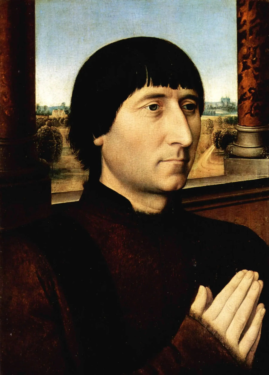 Ritratto di Willem Moreel, marito di Barbara van Vlaendenbergh - Hans Memling