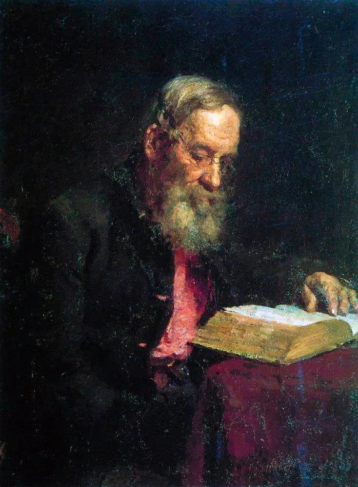 Portrait de Yefim Vasilyevich Repin, le père de l'artiste - Ilya Repin image 1 tableau peint à l’huile sur toile
