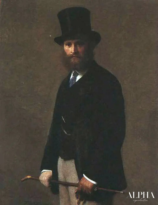 Portrait d'Édouard Manet - Henri Fantin-Latour - Reproductions de tableaux et peintures haut de gamme