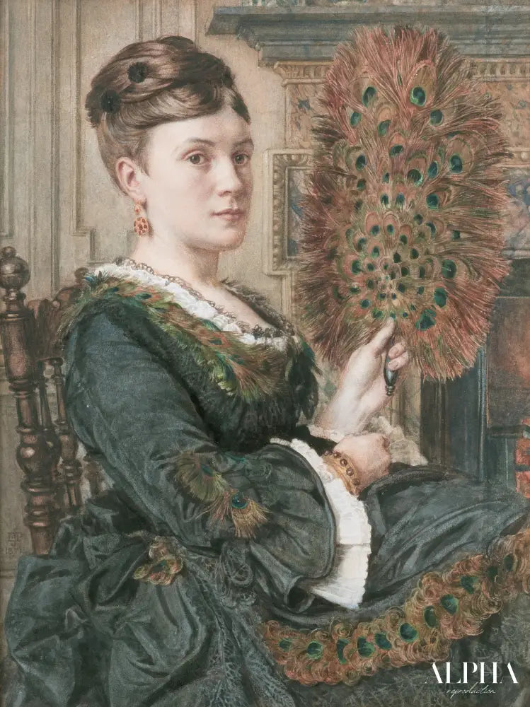 Portrait d'Elizabeth Courtauld - Edward Poynter - Reproductions de tableaux et peintures haut de gamme