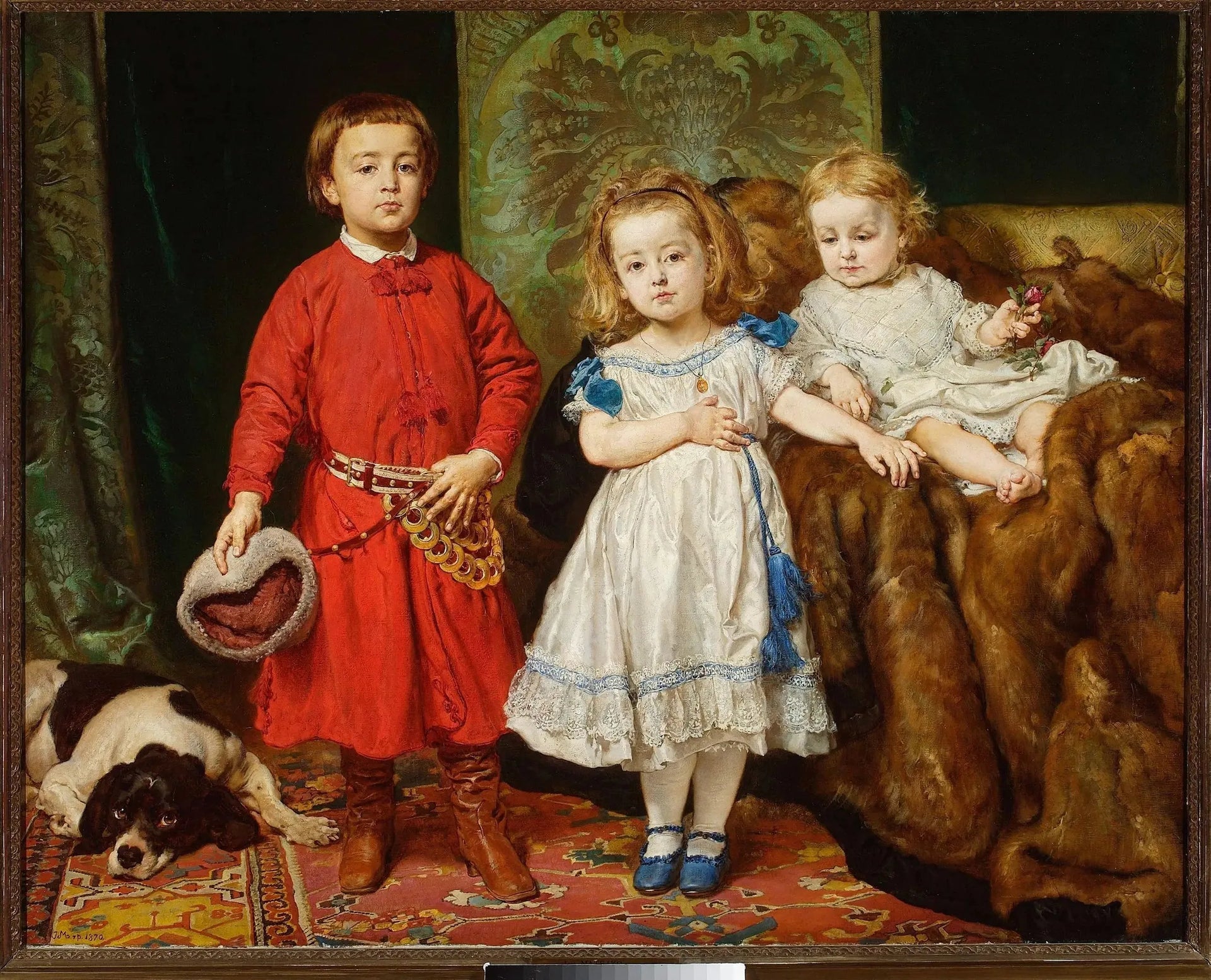 Portrait des enfants de l'artiste : Tadeusz, Helena et Beata - Jan Matejko image 1 reproduction réalisée par Alpha Reproduction