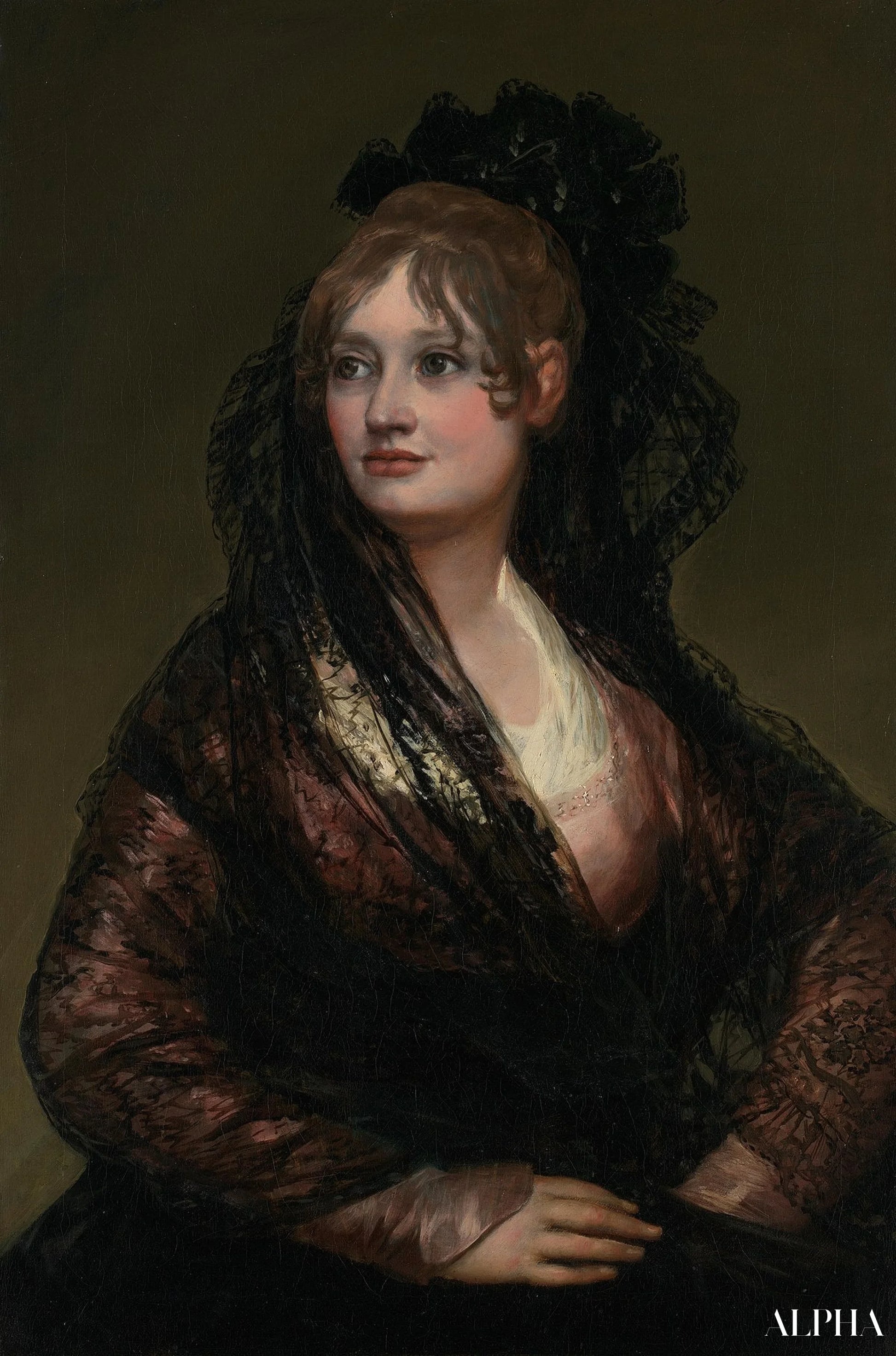 Reproduction du tableau « Portrait d'Isabelle Porcel - Francisco de Goya » par Alpha Reproduction en peinture à l’huile