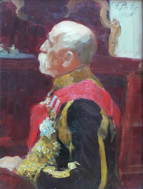 Portrait du membre du Conseil d’État le comte Alexandre Alexeïevitch Bobrinsky. - Ilya Repin - Alpha Reproduction