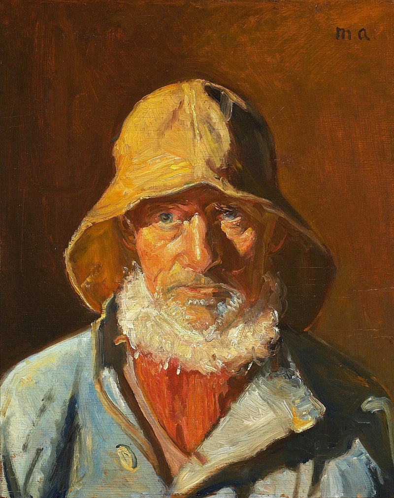 Ritratto del pescatore Niels Müller al sole. -Michael Peter Ancher