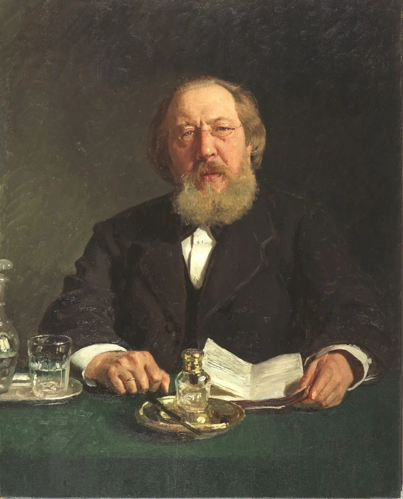 Ritratto del poeta e slavofil Ivan Sergeevič Aksakov - Ilya Repin