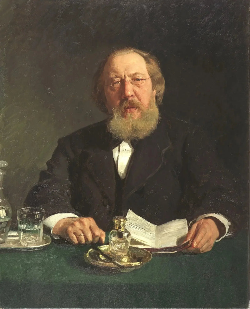 Ritratto del poeta e slavofil Ivan Sergeevič Aksakov - Ilya Repin