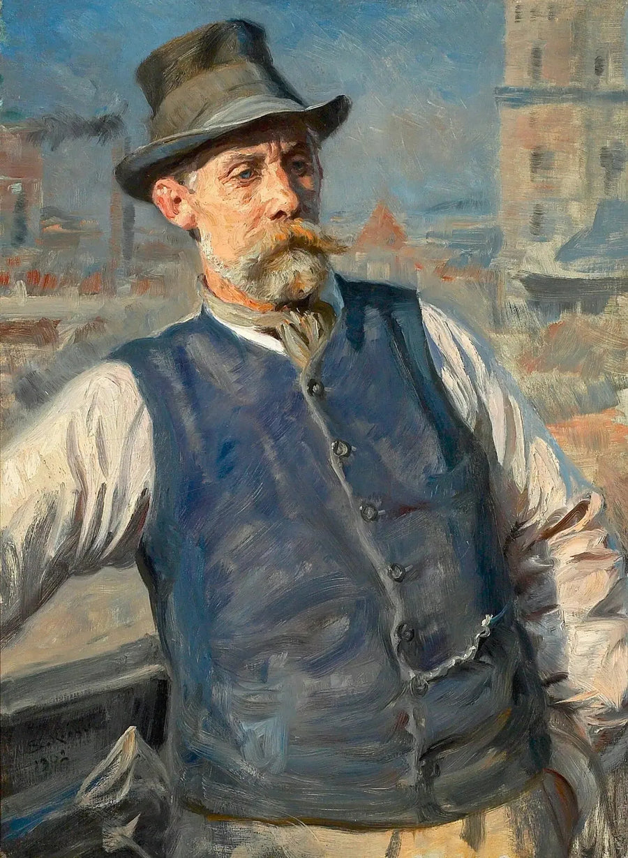 Ritratto del presidente dell'impresa di muratura Heinrich Krone. - Peder Severin Krøyer