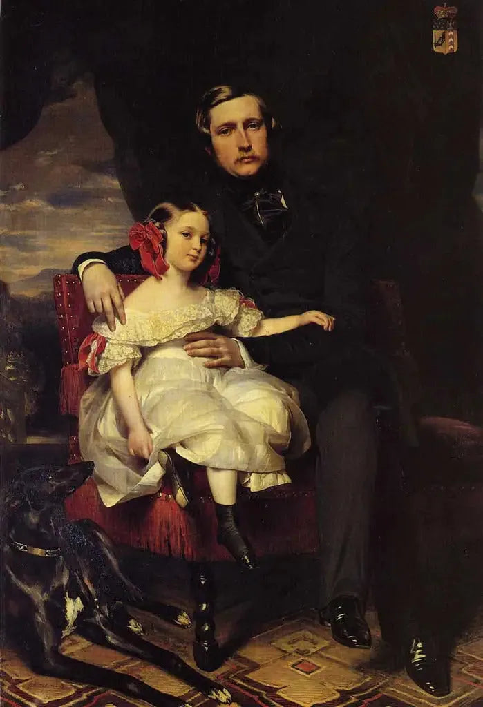 Ritratto del principe di Wagram e di sua figlia Malcy Louise Caroline Frédérique - Franz Xaver Winterhalter