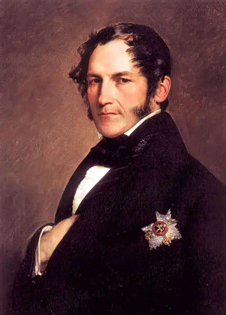 Ritratto del re Leopoldo I in abito nero - Franz Xaver Winterhalter