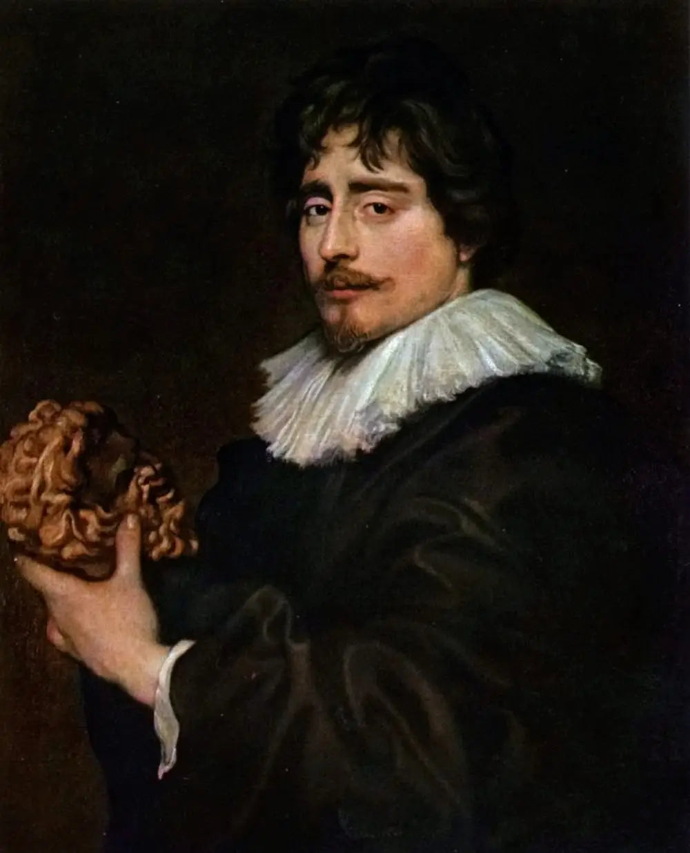 Portrait du sculpteur François Duquesnoy - Antoine van Dyck image 1 copie peinte à la main à l’huile