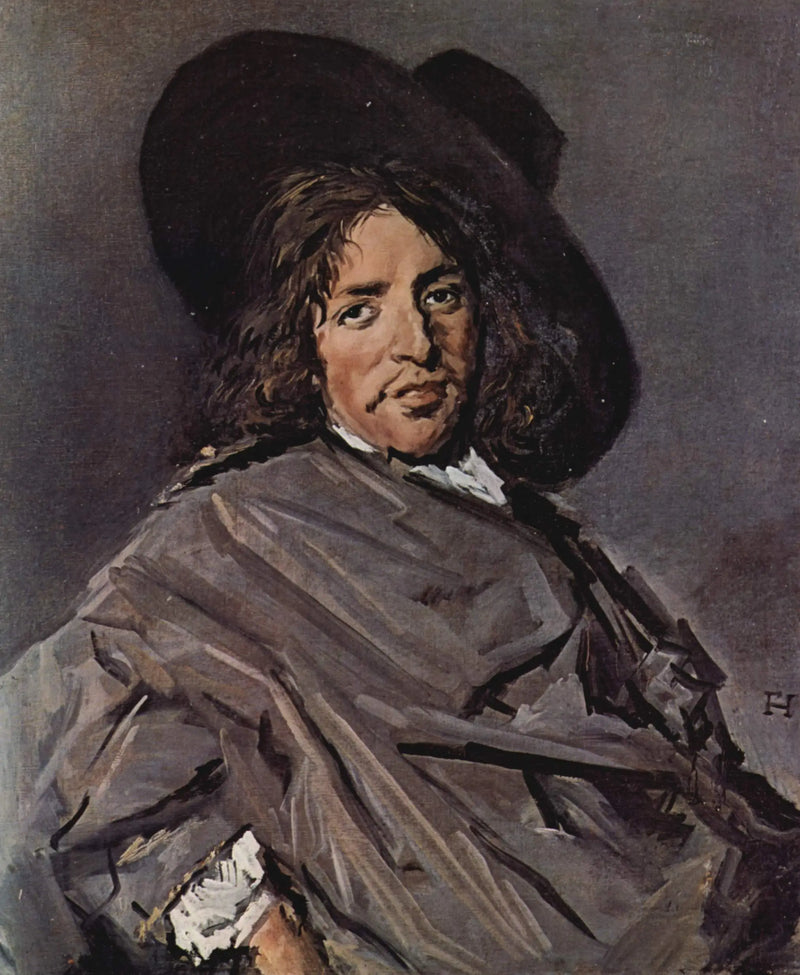 Ritratto di un uomo seduto con un cappello di traverso - Frans Hals