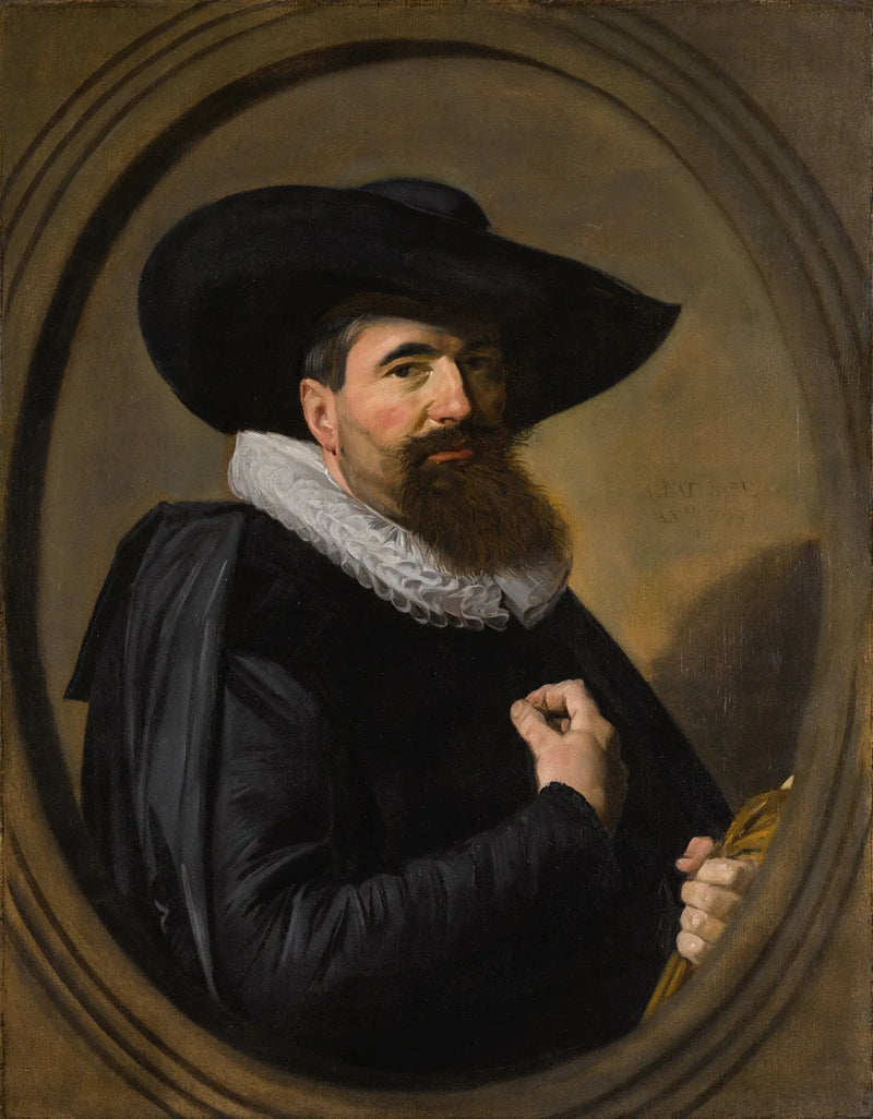 Ritratto di un uomo con cappello e colletto a collerette - Frans Hals