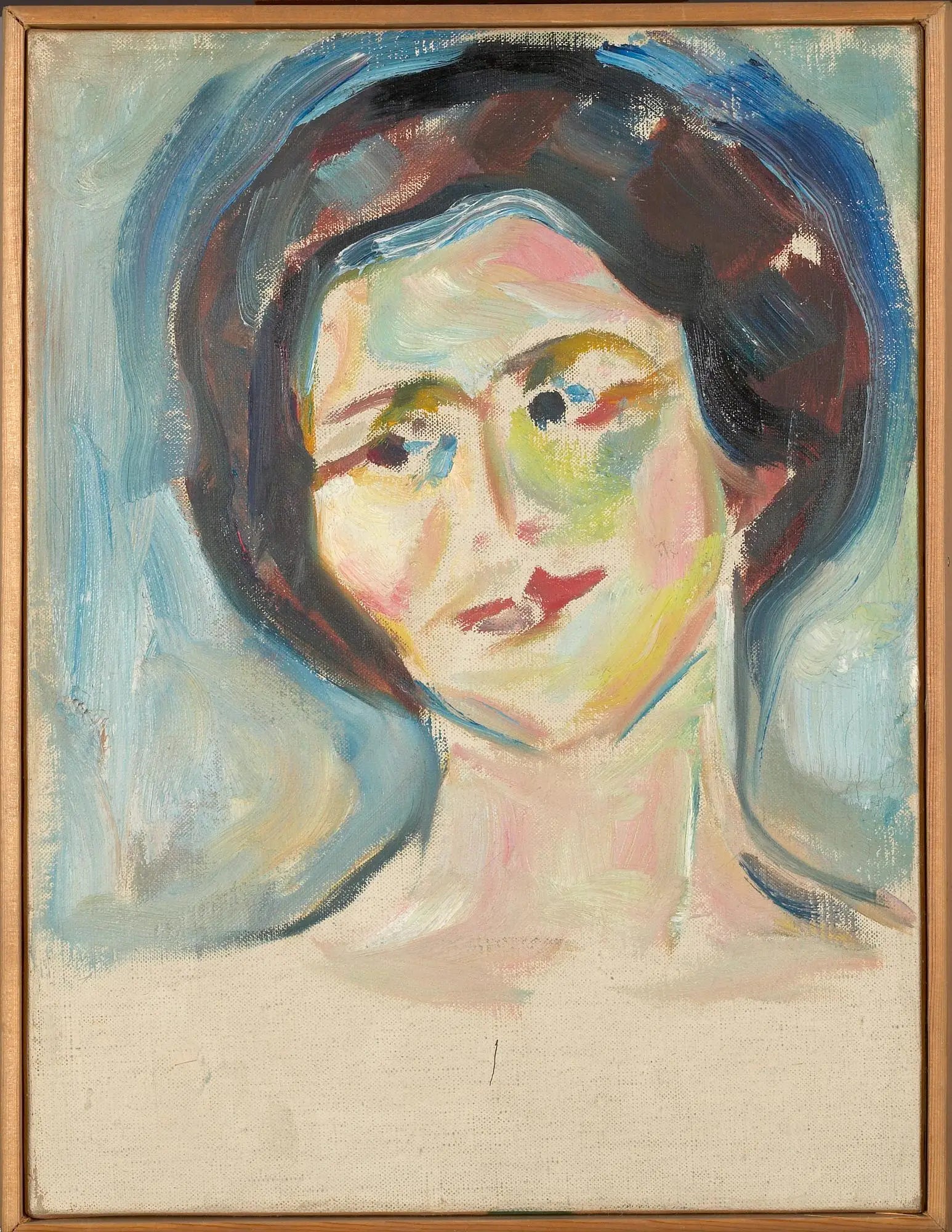 Reproduction du tableau « Portrait d'un modèle - Edvard Munch » par Alpha Reproduction en peinture à l’huile