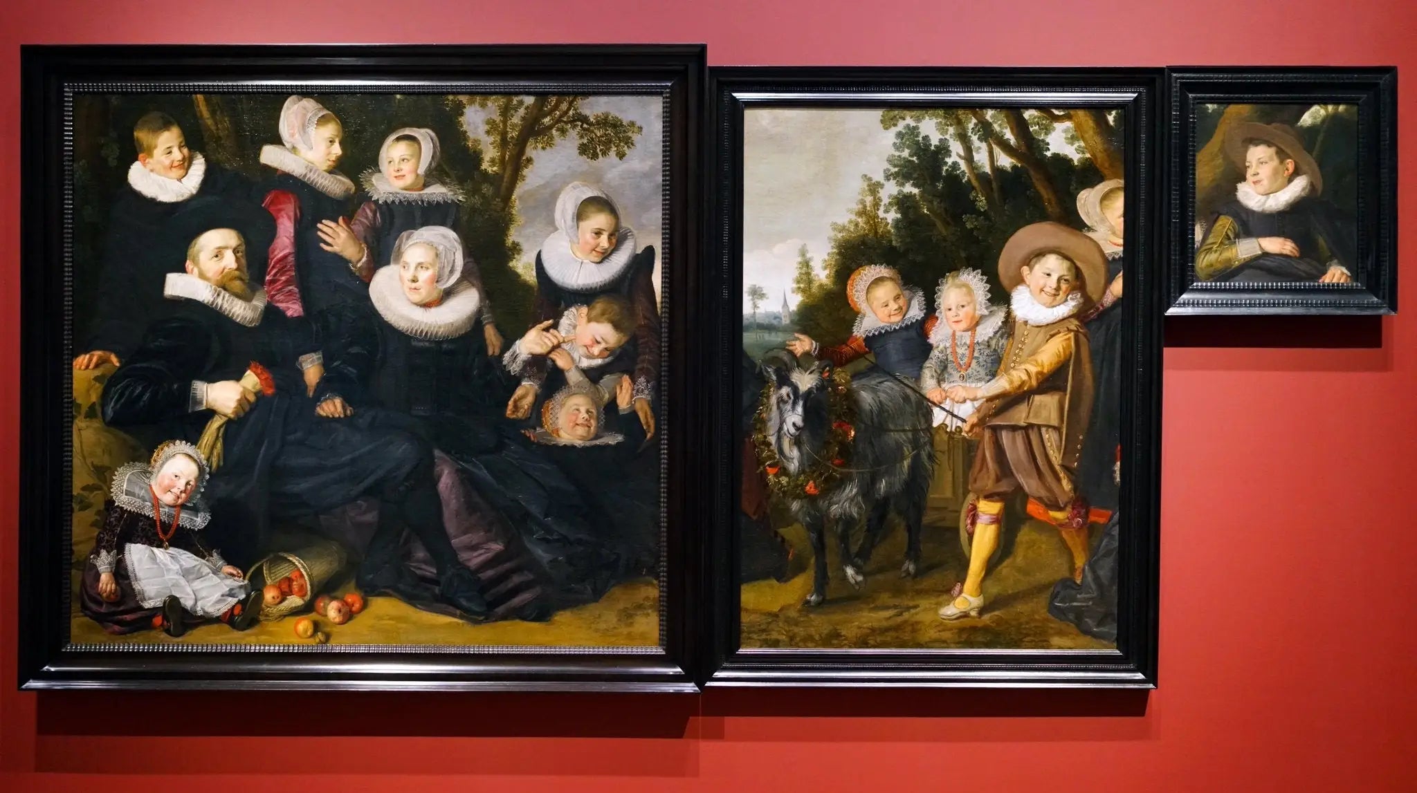 Portrait d’une famille dans un paysage - trois fragments réunis temporaires - Frans Hals - Alpha Reproduction