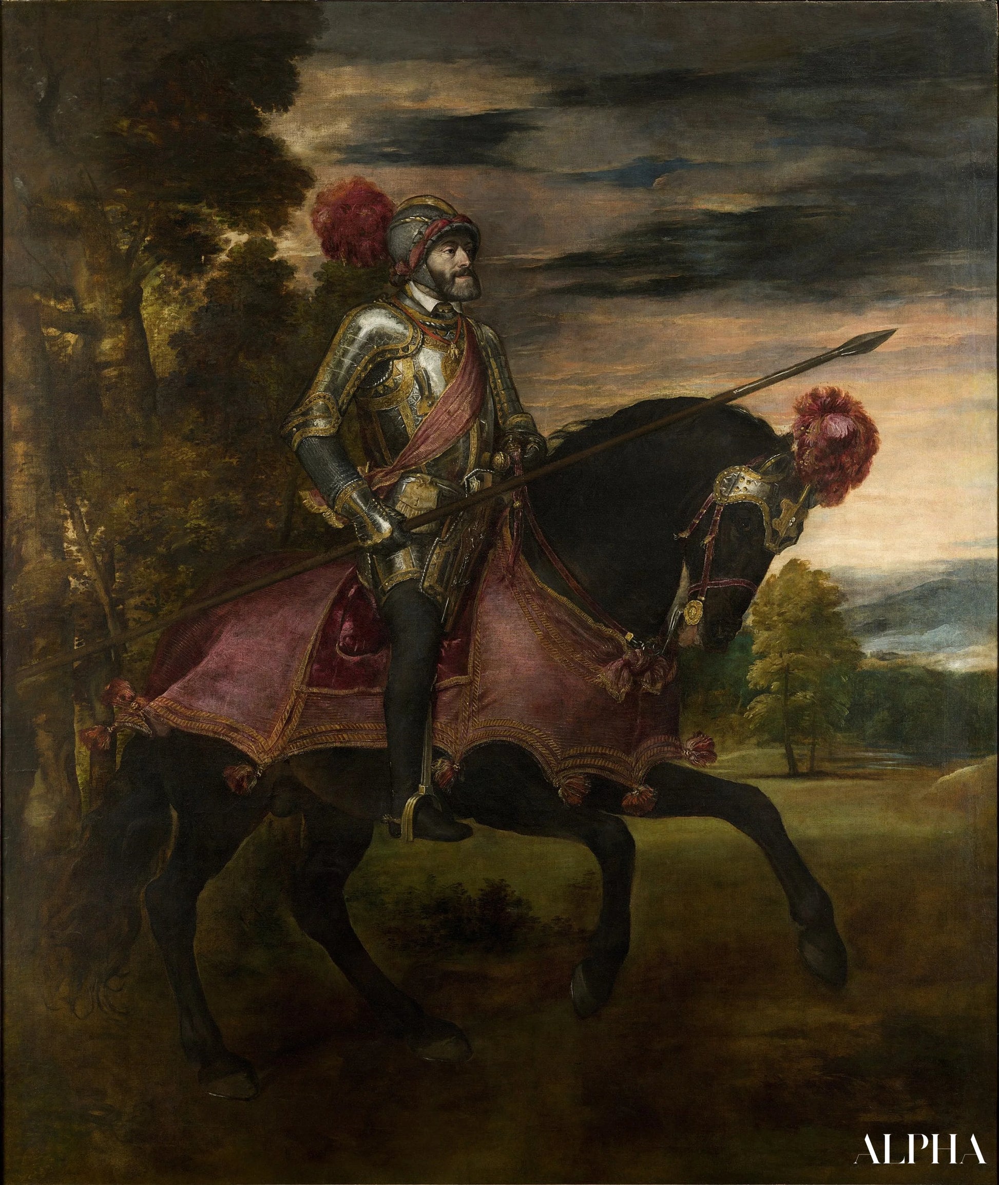 Ritratto equestre di Carlo V - Tiziano - Riproduzioni di quadri e dipinti di alta gamma