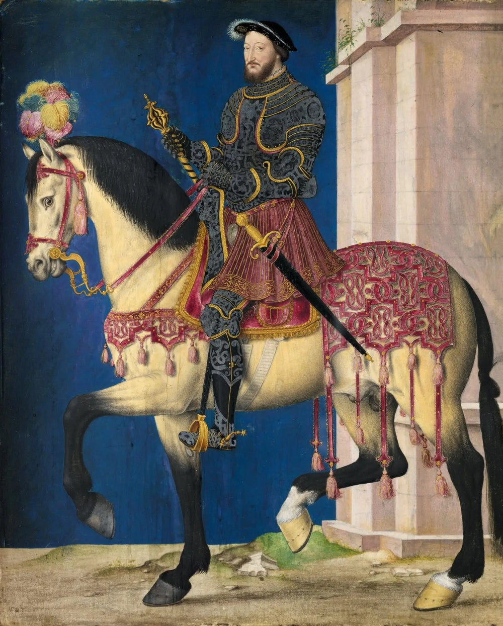 portrait équestre de François Ier - Jean Clouet - Alpha Reproduction