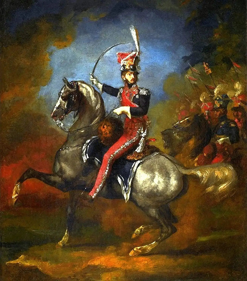 Ritratto equestre di Wincenty Krasiński. - Théodore Géricault