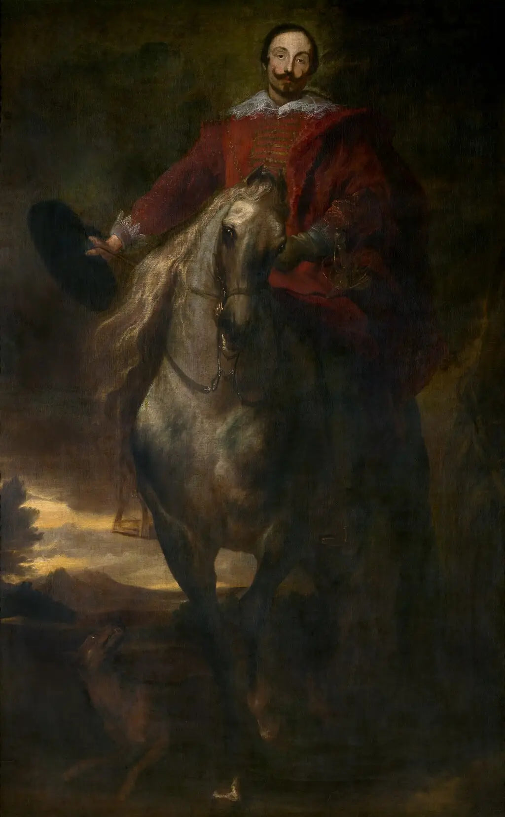 Portrait équestre du peintre Cornelis de Wael - Antoine van Dyck image 1 tableau peint à l’huile sur toile