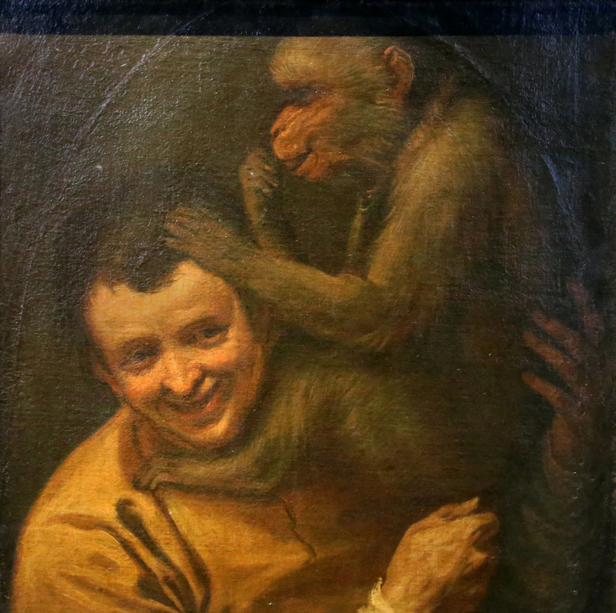 Portrait d'homme au singe - Annibale Carracci