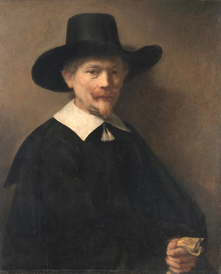 Ritratto di un uomo con i guanti in mano - Rembrandt