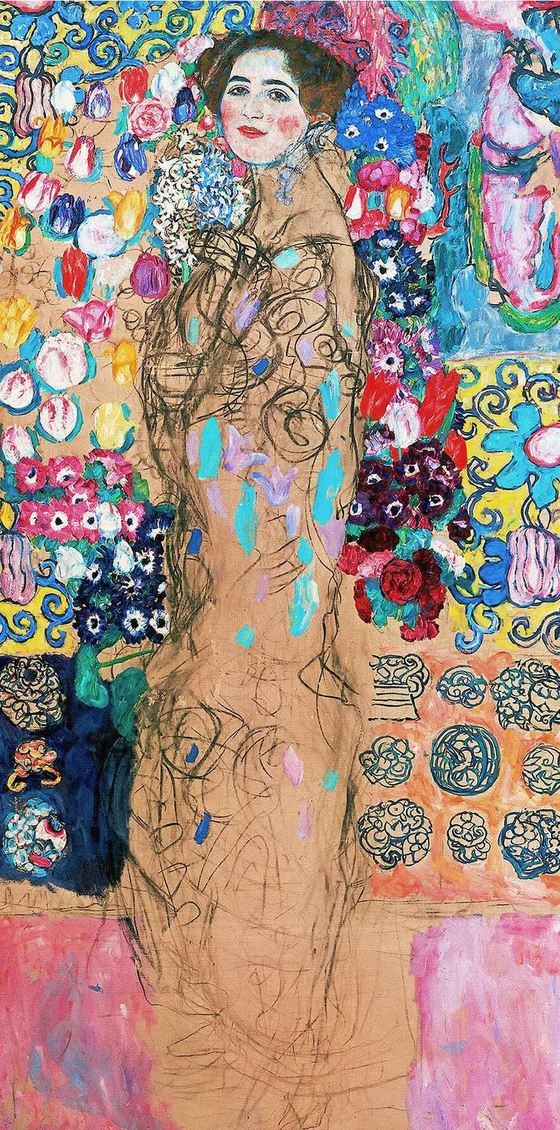 Ritratto incompiuto di Maria Munk - Gustav Klimt